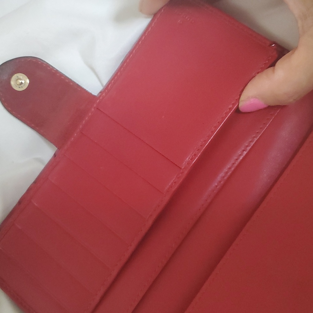 GUCCI Red Gid Heart long patent leather Wallet ♥️ Authentic - Picture 6 of 12